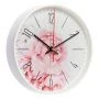 Часы настенные 19,5см пластик РУБИН Пионы белый (10)