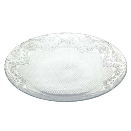 Тарелка мелкая 25см стекло ЛЕЙСИ обеденная (12)