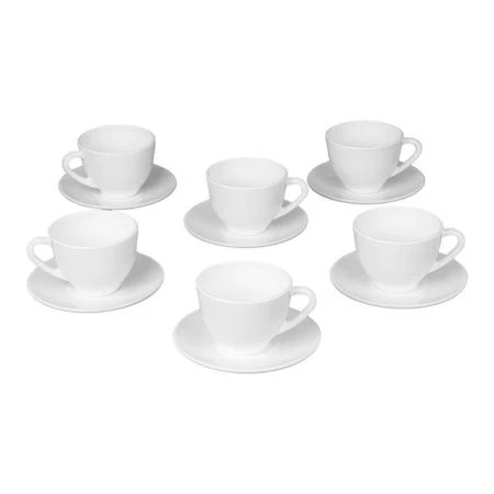 Чайный набор 12пр стеклокерамика на 6 персон 250мл белый GRAY- GB220/GD55-6A (8)