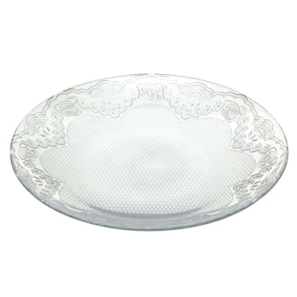 Тарелка мелкая 25см стекло ЛЕЙСИ обеденная (12)