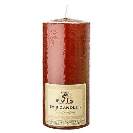 Свеча парафиновая цилиндрическая d7см h15см красная (6/8)