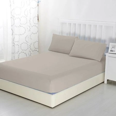 Простыня на резинке 180*200*20 трикотаж Какао