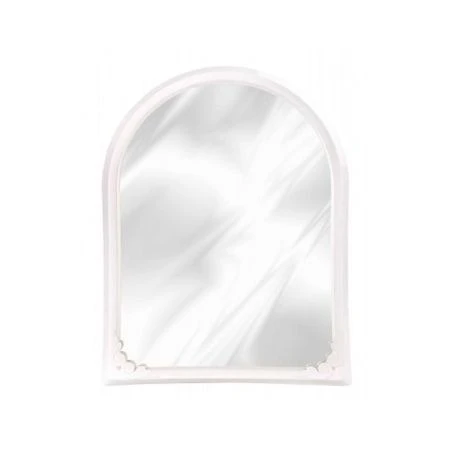 Зеркало настенное в рамке 495*390мм пластик белый (6)