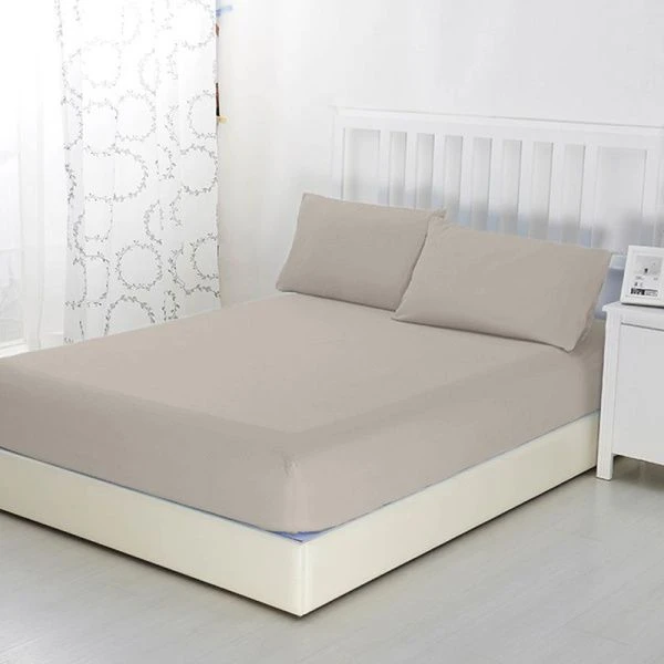 Простыня на резинке 180*200*20 трикотаж Какао