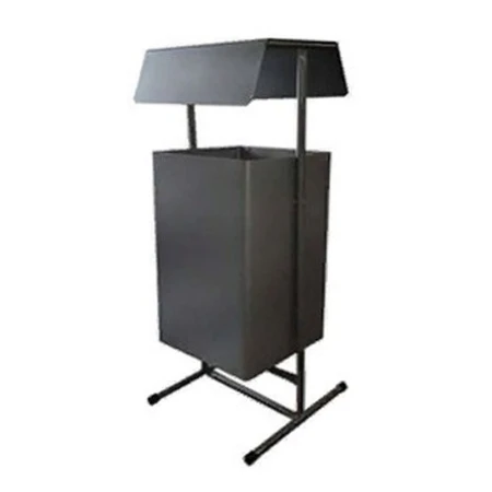 Урна для мусора №4 25л металл ВОЛЖАНОЧКА с крышкой