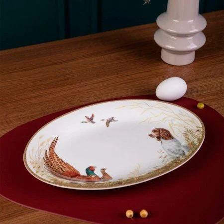 Блюдо 32*22см фарфор ОХОТА овальное (24)
