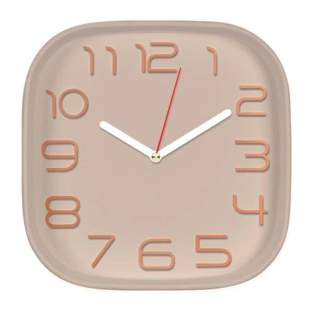 Часы настенные 25*25см пластик РУБИН Классика бежевый (10)