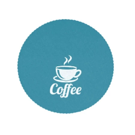 Салфетка сервировочная 32см ПВХ COFFEE синяя JC-15502 (300)