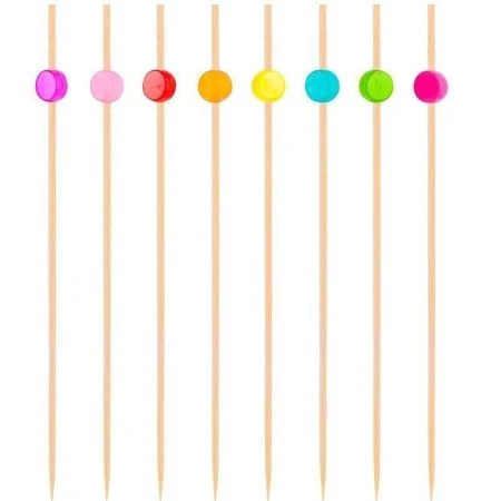 Шпажки для канапе 12см 100шт бамбук Драже разноцветное в пакете PATERRA (50)