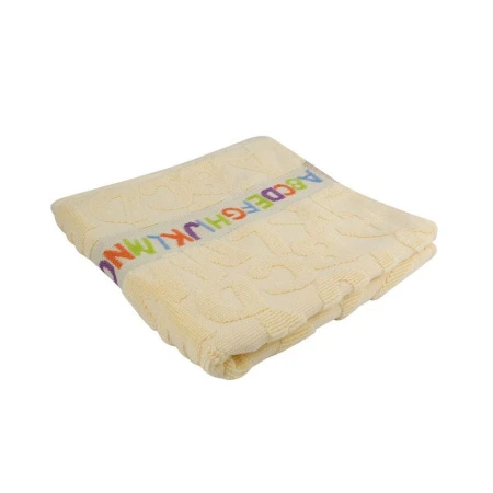 Полотенце махровое 50*90см жаккард ALPHABET кремовый 450гр