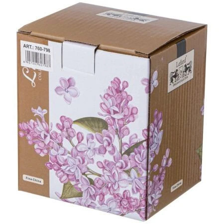 Кружка заварочная 350мл фарфор Lilac с крышкой и мет.ситом (36)