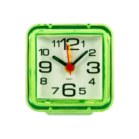 Будильник 7*7см кварц РУБИН Классика зеленый (40)