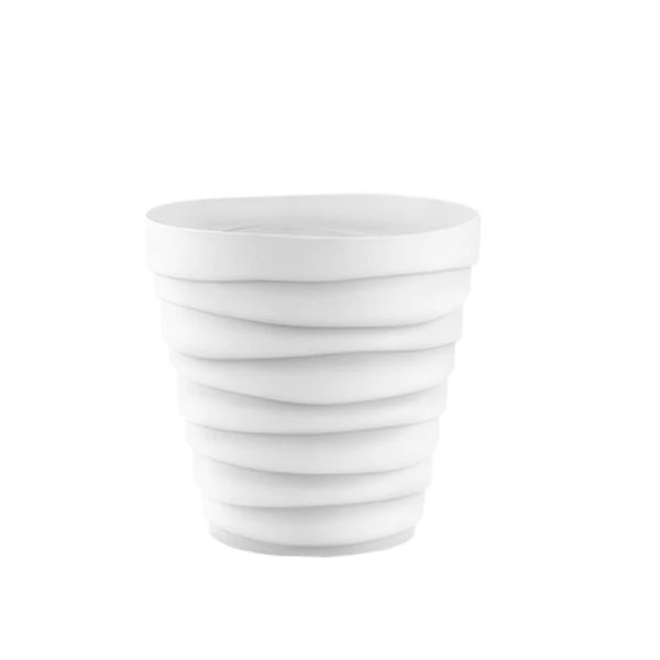 Кашпо 1,4л 14,3*14,5см пластик БАРХАН белый (30)