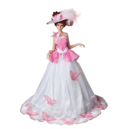 Лампа настольная кукла коллекционная керамика Наталья 60 см 421129