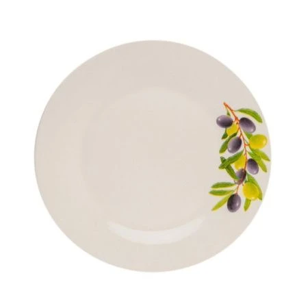 Тарелка мелкая 17,5см фарфор ОЛИВКИ плоская круглая (12/96)