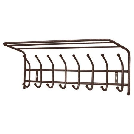 Вешалка с полкой настенная 808*262*245мм металл ВП8М медный антик (5)