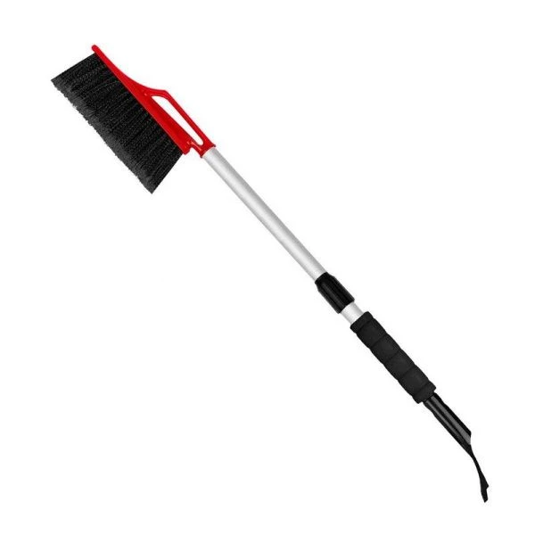 Щетка-скребок авто пластик/нейлон Techno телескопическая ручка со съемным скребком 670-870мм красный
