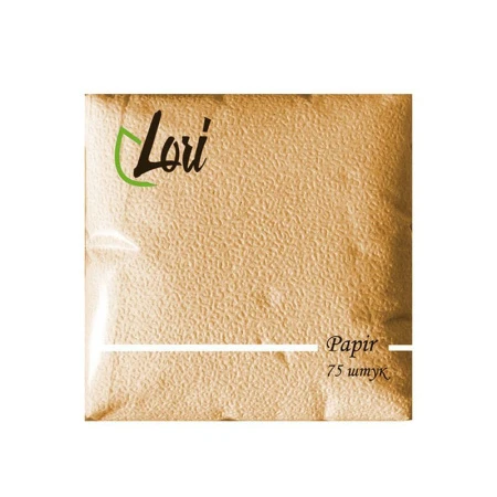 Салфетки бумажные набор 75шт однослойные ЛОРИ Папир абрикос (30)