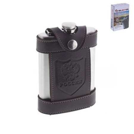 яяяФляжка 270мл нерж.сталь в чехле 10*15см (100)