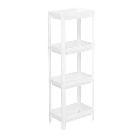 Этажерка прямая 4 секции 365*230*1000мм пластик Kleo белая (4)