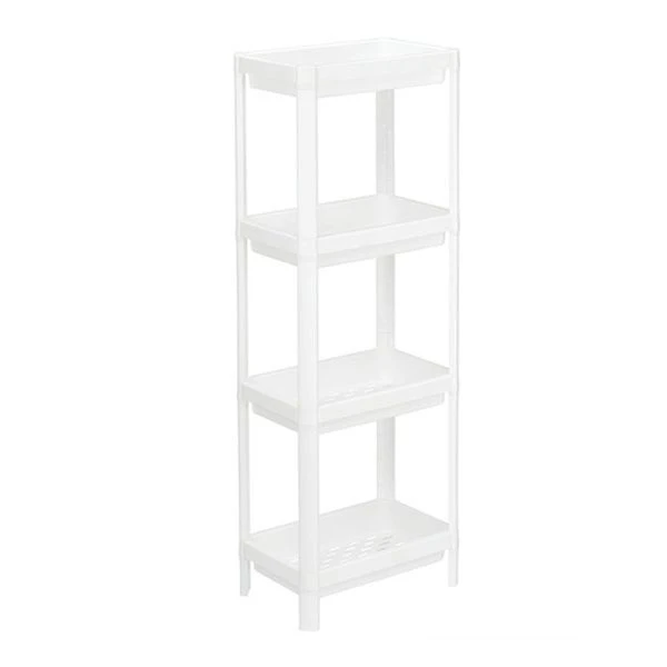 Этажерка прямая 4 секции 365*230*1000мм пластик Kleo белая (4)