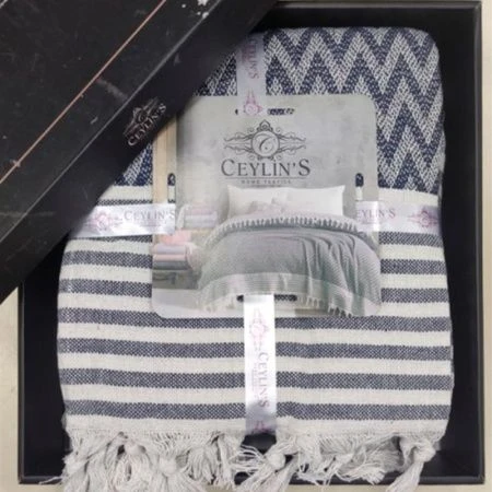 Покрывало жаккард 230*210 FAMILY индиго