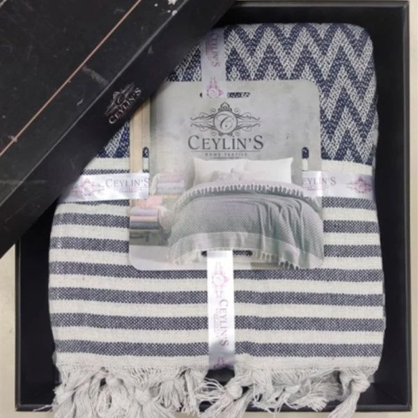 Покрывало жаккард 230*210 FAMILY индиго