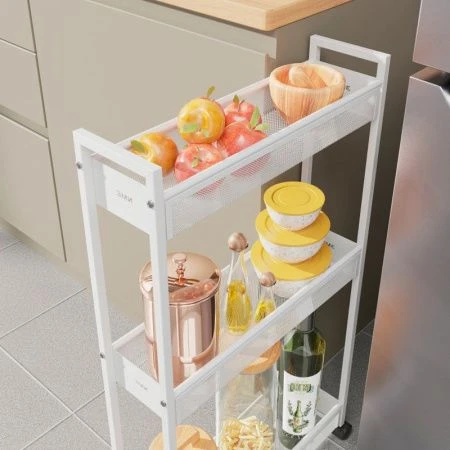 Этажерока металл 44,6*13*79,2см ВИШЕРА 13 белая