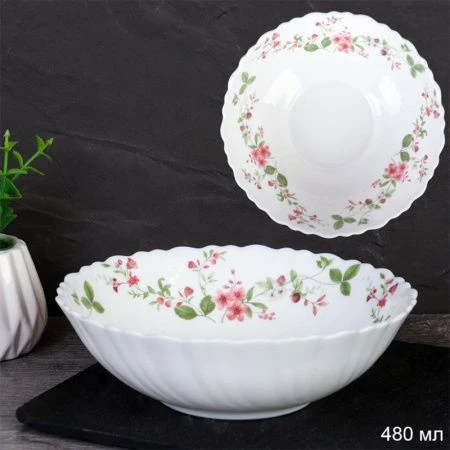 Тарелка суповая стеклокерамика 480мл 15,5см Поляна TW-60 (7348) (6/72)