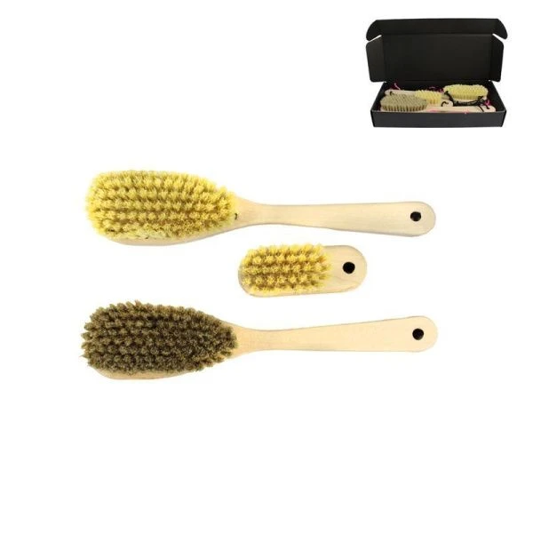 Набор щеток (для массажа 29см из натур.щетины, 29см тампико, для педикюра 10*4см тампико) подар.уп.