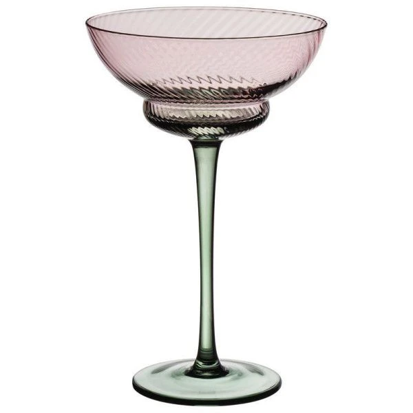 Креманки набор 2шт 220мл стекло Twist & Shine зеленый (8)