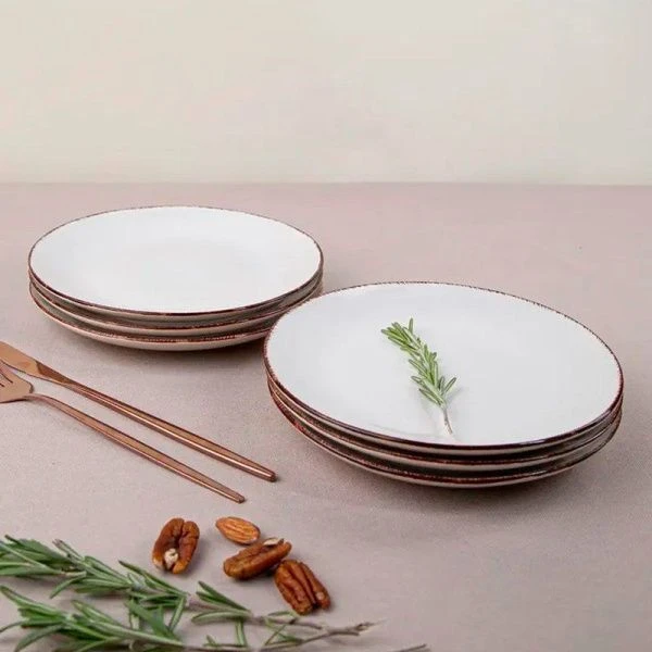 Тарелка мелкая 27см керамика Аэрография АРКТИКА обеденная (6/24)