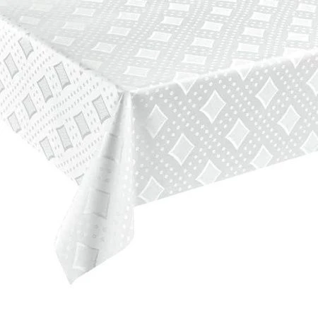 Клеенка ПВХ на тканевой основе BOGEMA DELUX белая ширина 1,4м (цена за погонный сантиметр)