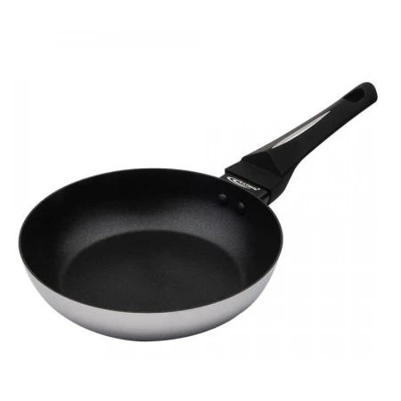 Сковорода 30см нерж.сталь АП СТАЙЛ без крышки толщина стенок 1,8мм индукция ТРС 3,6мм КТ-НА-С30 (4)