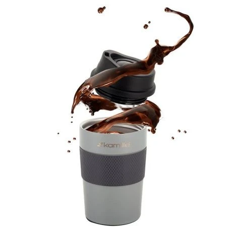 Термокружка 320мл нерж.сталь арт.2165 черный серый (24)