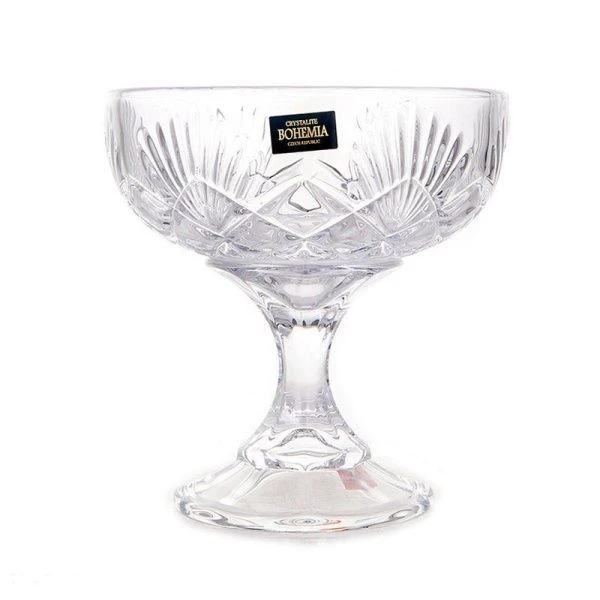 Конфетница 15см стекло ЛИРА НОВА на ножке 9K7/59002/3/99002/150-169 32539