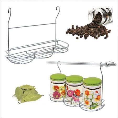 Подставка для контейнеров металл навесная на рейлинг 35,5*26,5*11см (4/24)