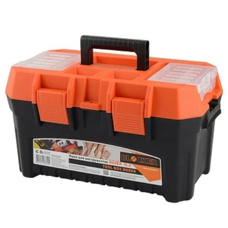Ящик для инструментов Boxer 16,5 черный/оранжевый