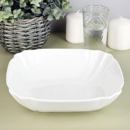 Салатник 30*30*7,5см 3350мл фарфор МАРШМЕЛЛОУ (20)