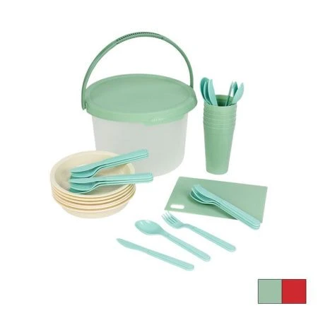 Набор для пикника на 6 персоны №5 пластик микс (2)