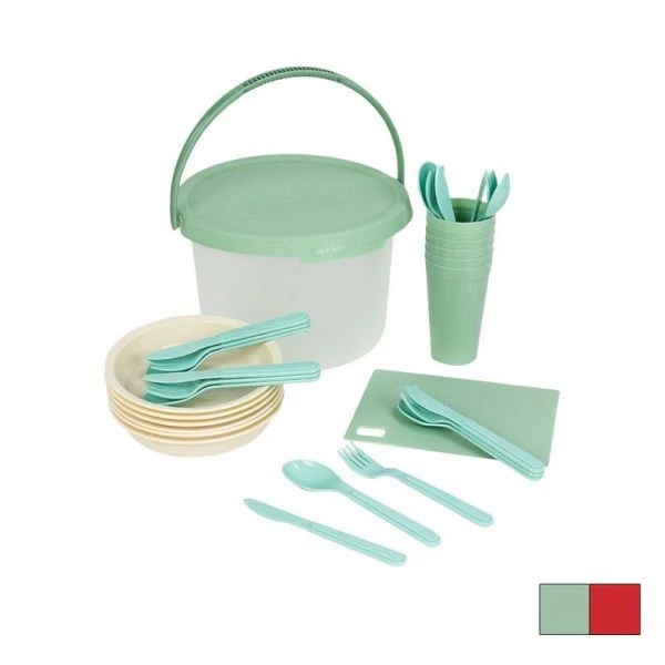 Набор для пикника на 6 персоны №5 пластик микс (2)