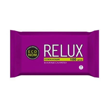 Влажные салфетки RELUX освежающие 100шт (8)