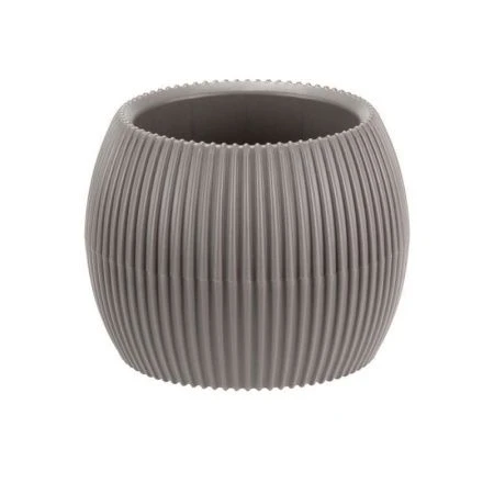 Кашпо 700мл 145*145*115мм пластик ПИКАНТО французcкий серый круглое (8)