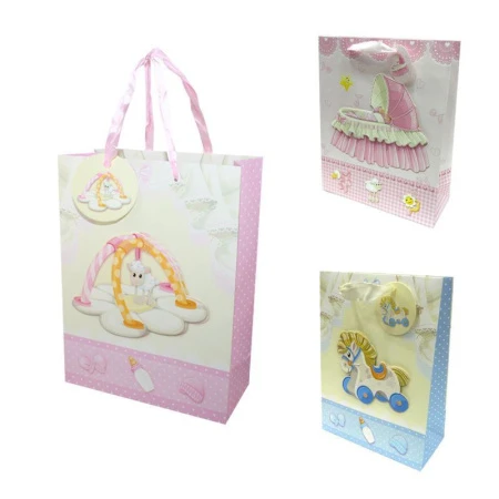 Пакет бумажный 24*18*8см (4 вида) JC-1880/S-B3002-2 S (600)