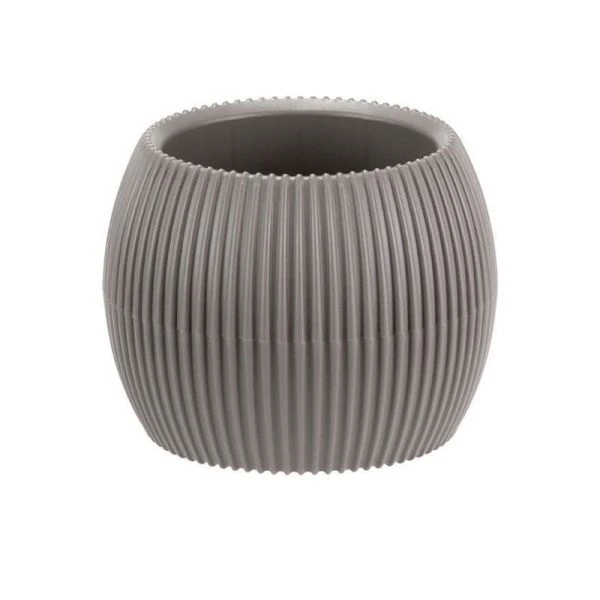 Кашпо 700мл 145*145*115мм пластик ПИКАНТО французcкий серый круглое (8)