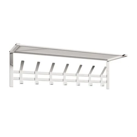 Вешалка настенная с полкой металл Торонто 31 белая 88,5*27*27см (1)