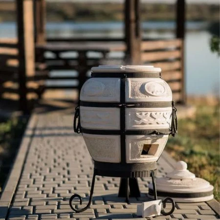 Тандыр 75л глина Скиф со съемной крышкой (1)