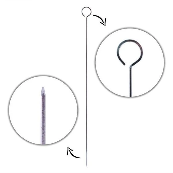 Шампуры набор 6шт 400*2,5мм металл уголок на блистере Скаут (48)