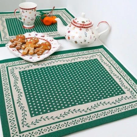 Салфетки новогодние набор 2шт 35*45см гобелен НИДЕРЛАНДЫ зеленый
