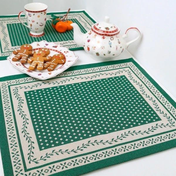 Салфетки новогодние набор 2шт 35*45см гобелен НИДЕРЛАНДЫ зеленый